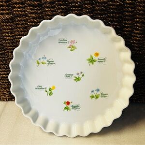 Anchor Hocking Floret Quiche Tart Dish Vintage 1980’s Ovenware Bakeware